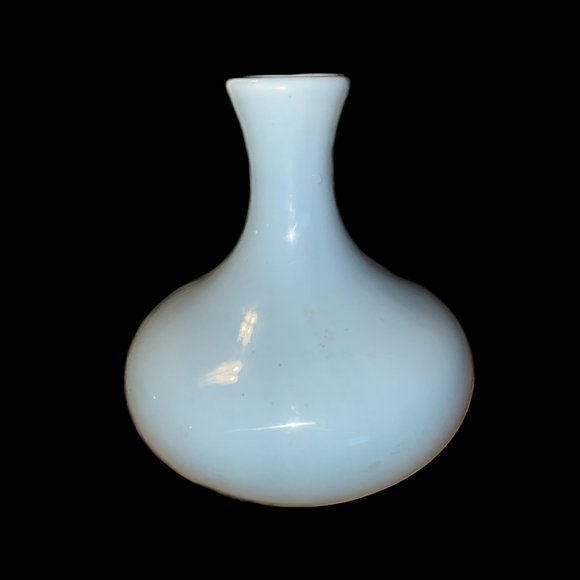 Vintage 2003 Royal Haeger for Crate and Barrel Pottery Aqua Blue Nina Bud Vase - Picture 3 of 4